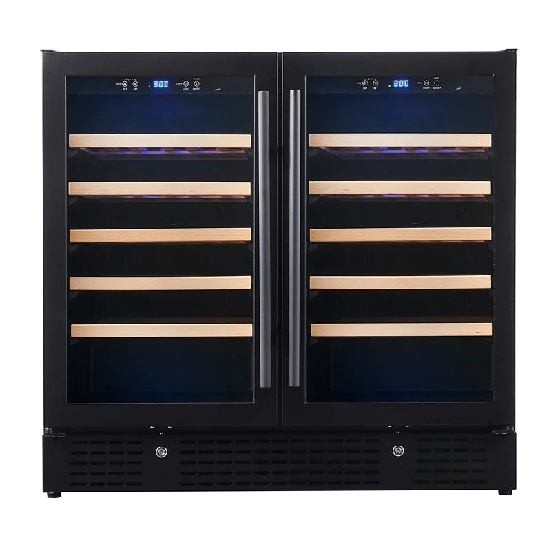 Kings Bottle 68 Bottle Dual Zone Wine Fridge - (KB190W2-BLK)