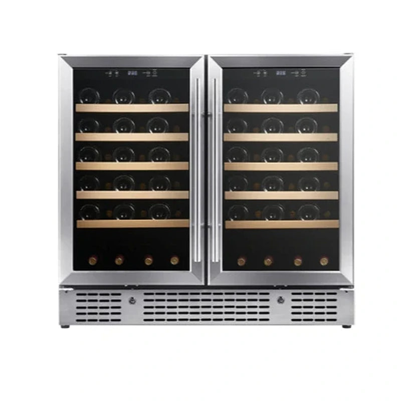 Kings Bottle 68 Bottle Dual Zone Wine Fridge - (KB190W2-BLK)