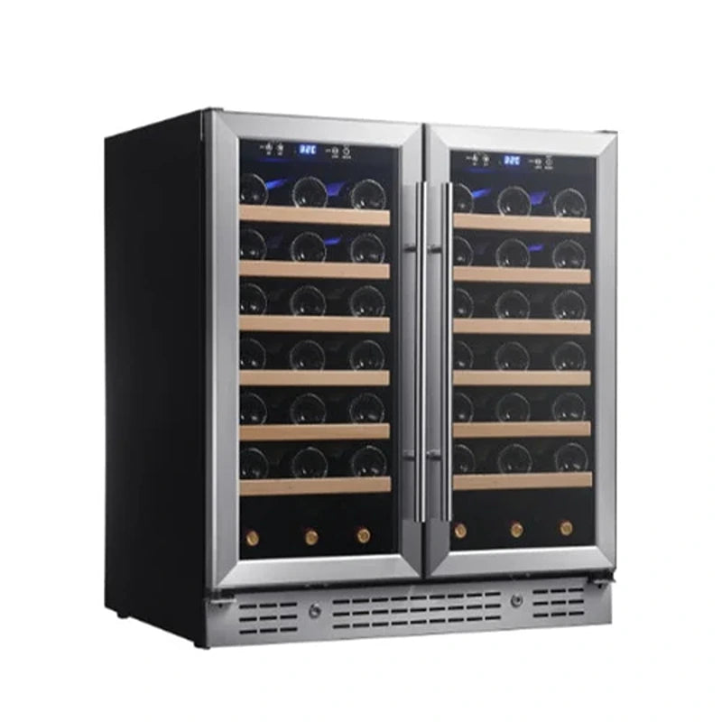 Kings Bottle 68 Bottle Dual Zone Wine Fridge - (KB190W2-BLK)