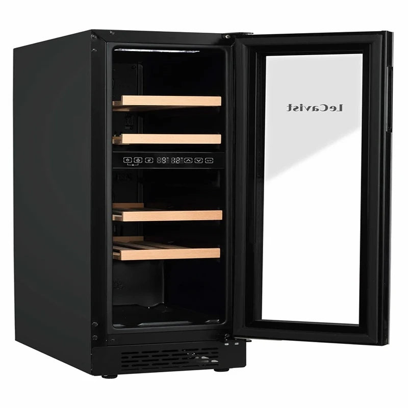 LECAVIST Wine Cabinet - 17 Bottle - Dual Zone - Built-In - Black (LJ17VN2ZBU)