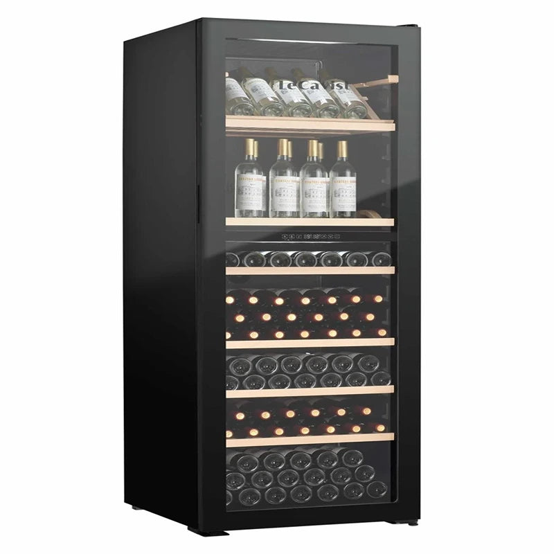 LECAVIST Wine Cabinet - 268 Bottle - Dual Zone - Freestanding - Black (LJ268VN2Z)