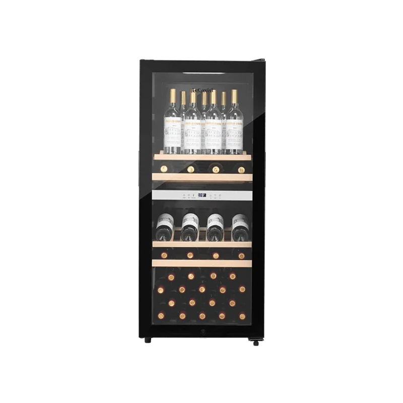 LECAVIST Wine Cabinet - 105 Bottle - Dual Zone - Freestanding - Black (LEK1052ZPV)
