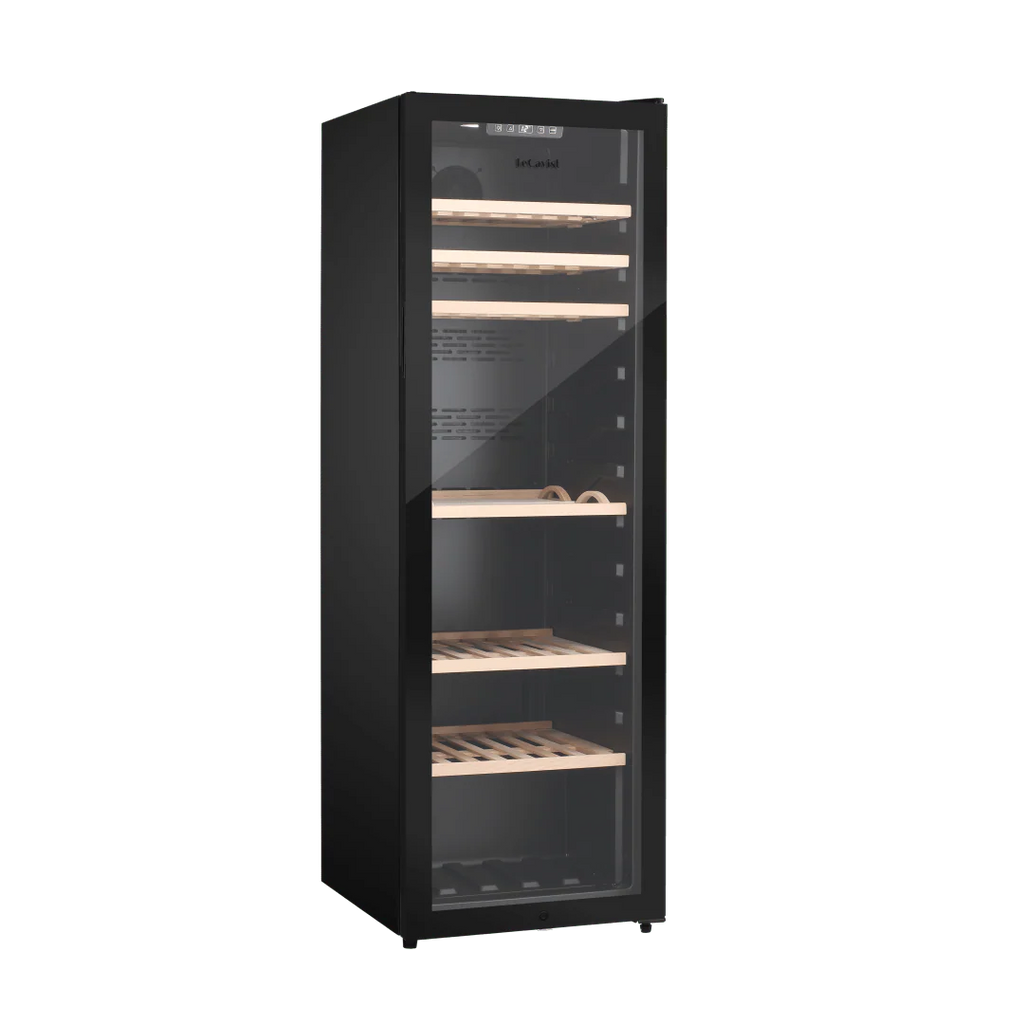 LECAVIST Wine Cabinet - 168 Bottle - Single Zone - Freestanding - Black (LEK168PV)